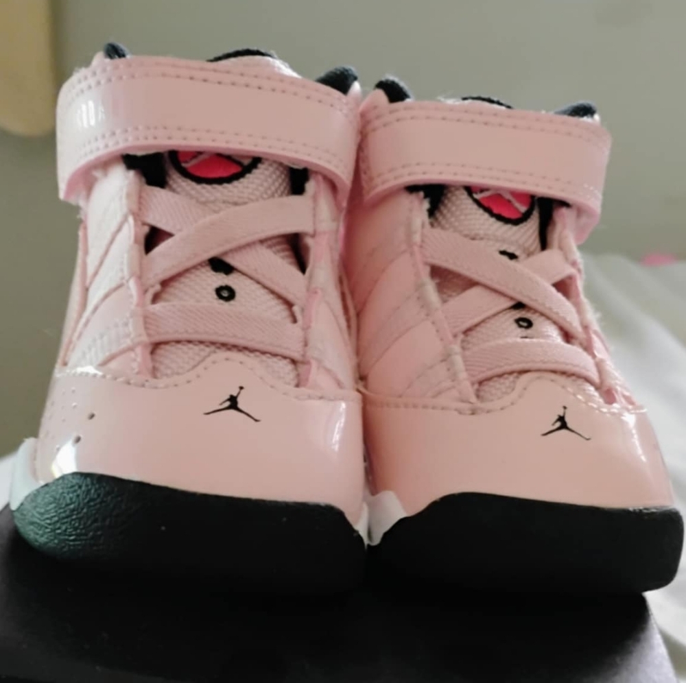 Jordan Baby Pink Sneakers 6 Rings